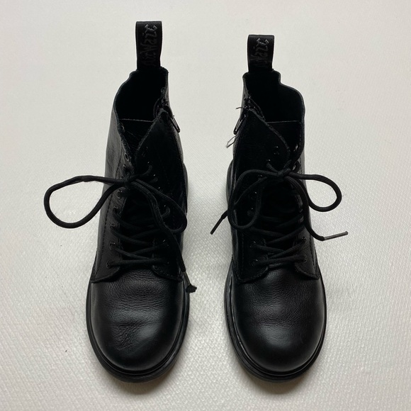 Dr. Martens Junior 1460 Pascal J Leather Boots in Black Size Big Kids 3 VGUC - Picture 4 of 16